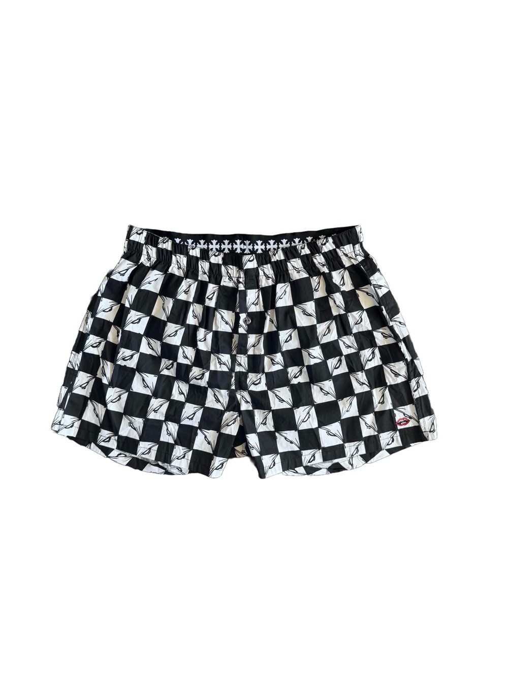 Chrome Hearts x Matty Boy “99eyes” Checked Swim Shorts Size XL